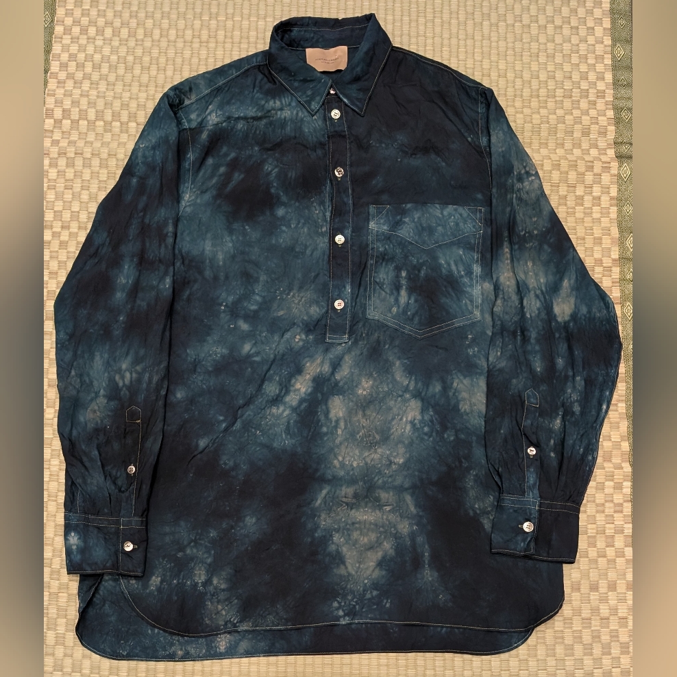 Rare Federico Curradi 100 Silk Popover Shirt Mens Size It 50 Made In Italy